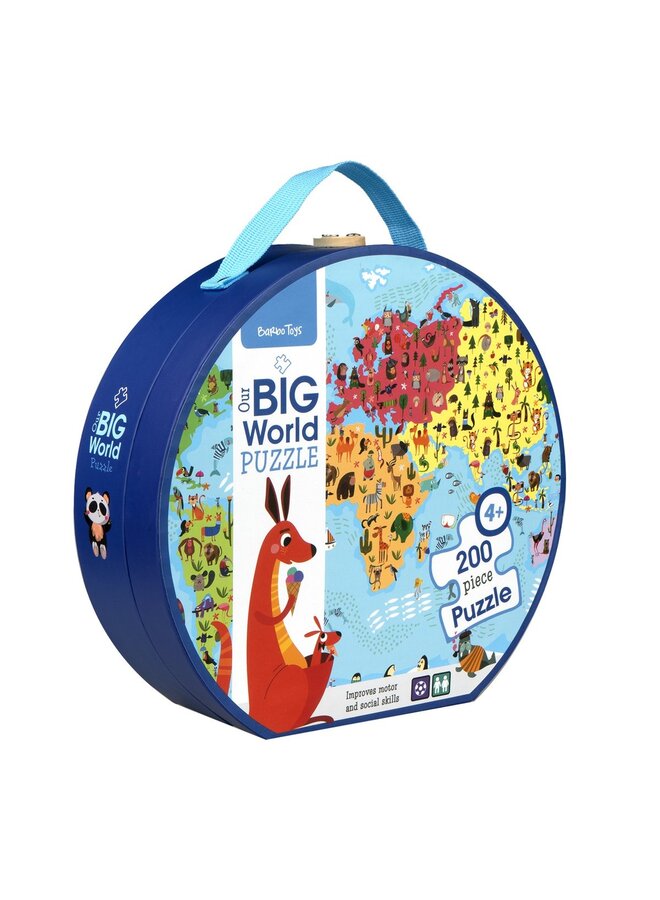 Barbo Toys Barbo Toys Big World Puzzle Koffer Entdeckungsspiel