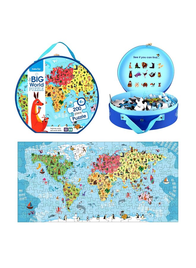 Barbo Toys Barbo Toys Big World Puzzle Koffer Entdeckungsspiel