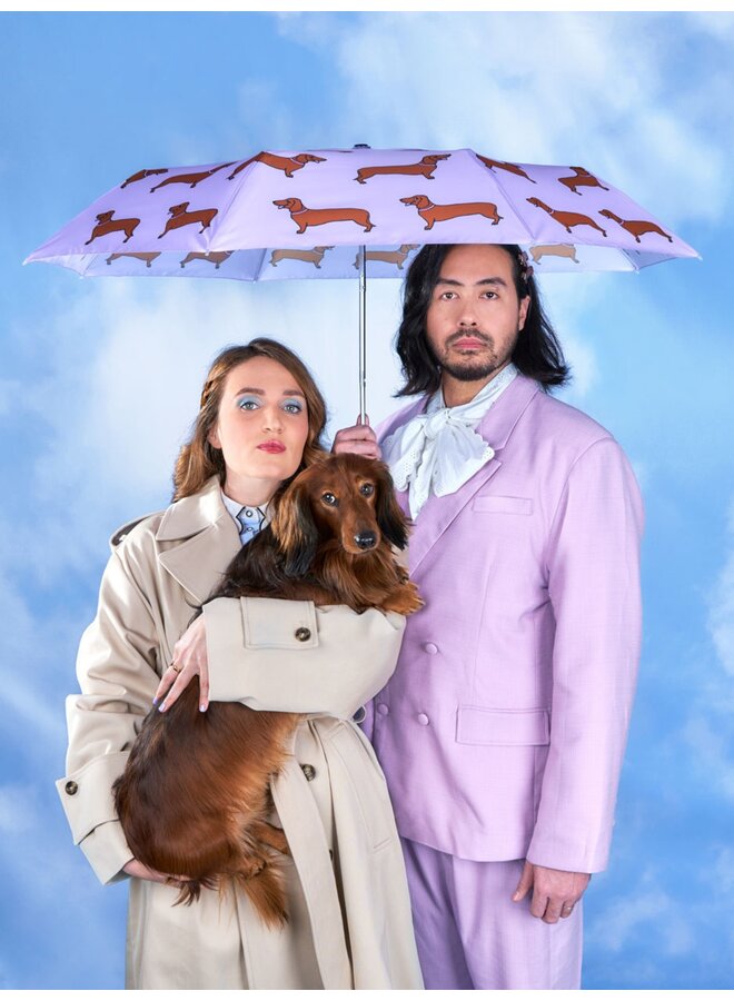 ORIGINAL DUCKHEAD EU Regenschirm mit Entenkopf   -  Coucou Suzette - Dachshund Purple