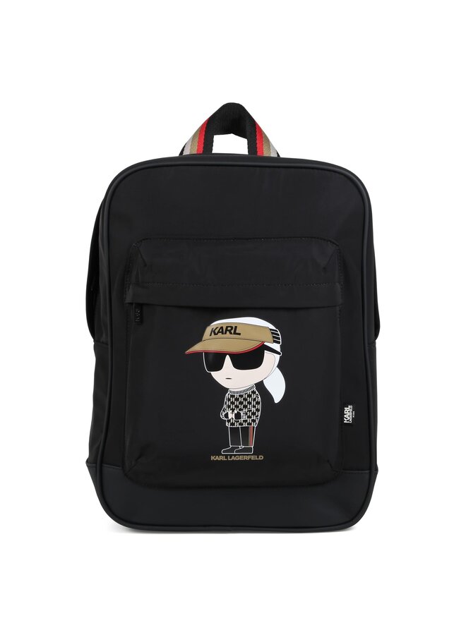 KARL LAGERFELD KIDS Rucksack schwarz mit Logoprint - Copy