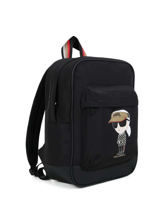 KARL LAGERFELD KIDS Rucksack schwarz mit Logoprint - Copy