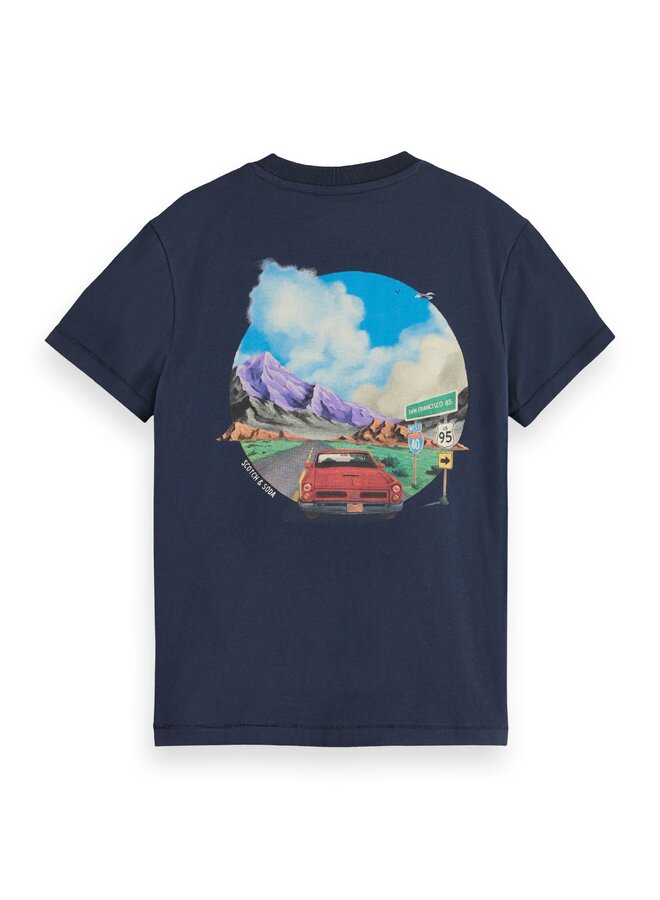 SCOTCH & SODA Kinder Relaxed Artwork T-Shirt Farbe night / blau  Print