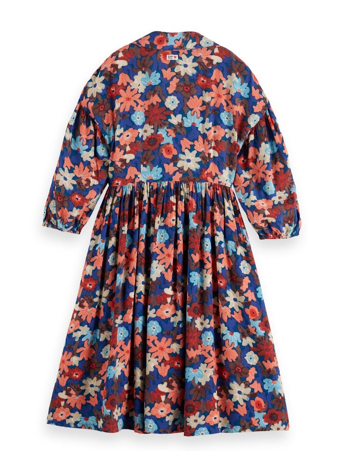 SCOTCH & SODA Kinder Kleid mit Blumenprint bunt rot blau