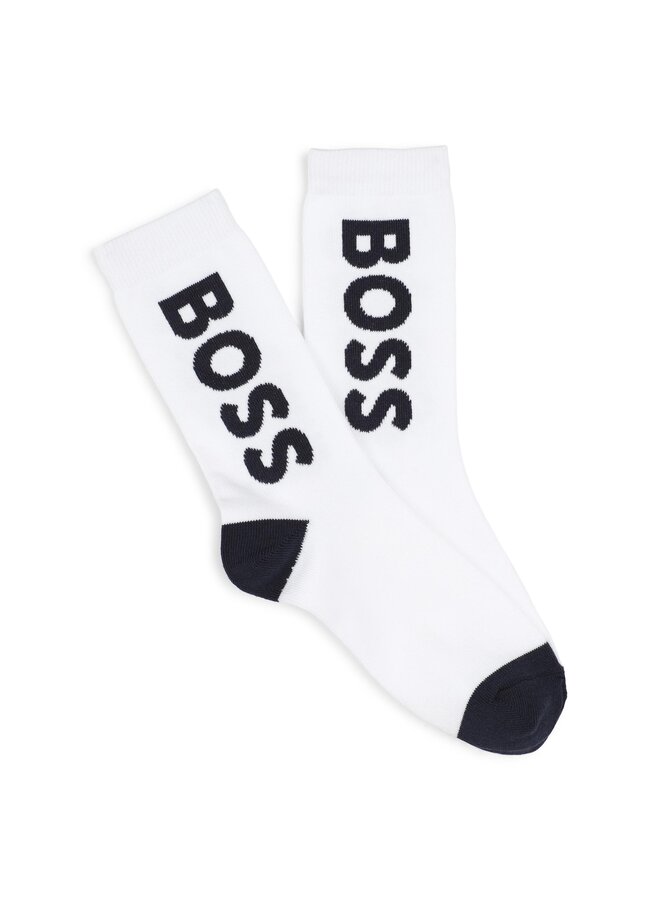 BOSS Kidswear 3er-Pack-Socken  grau weiß rot Logo