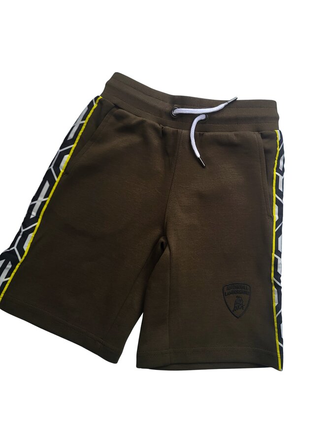 Automobili Lamborghini Kids Shorts Logo Khaki