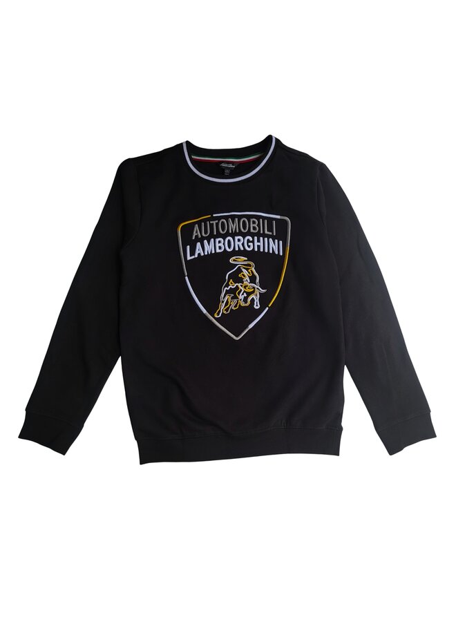 Automobili Lamborghini Kidswear Sweatshirt schwarz Logo Pegaso