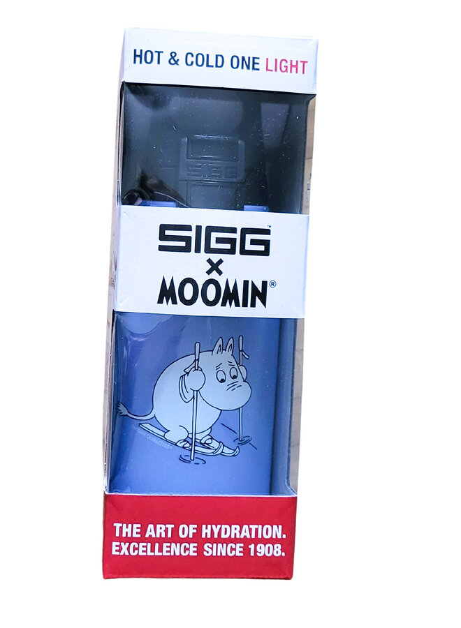 SIGG Trinkflasche Moomintroll Design lila weiß schwarz 0,33l