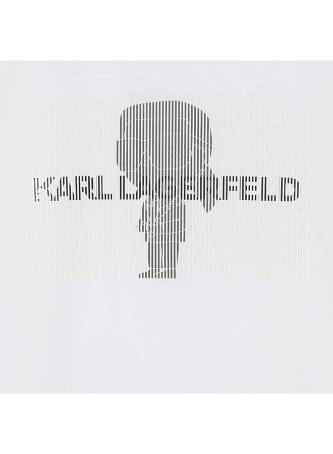 KARL LAGERFELD KIDS weiß iconic Print Logo Runhals