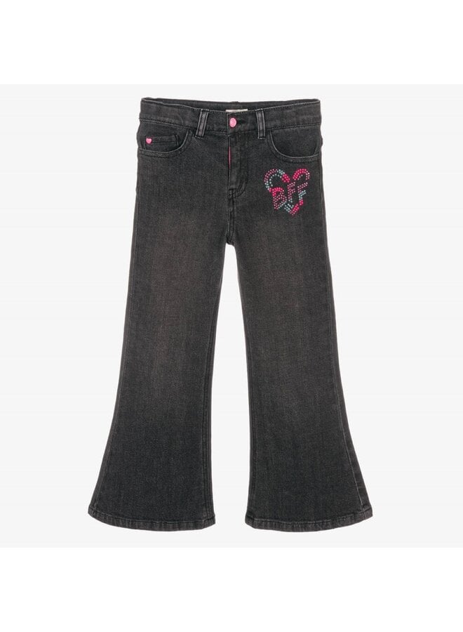 Billieblush Jeans schwarz pink Herz BFF Motiv