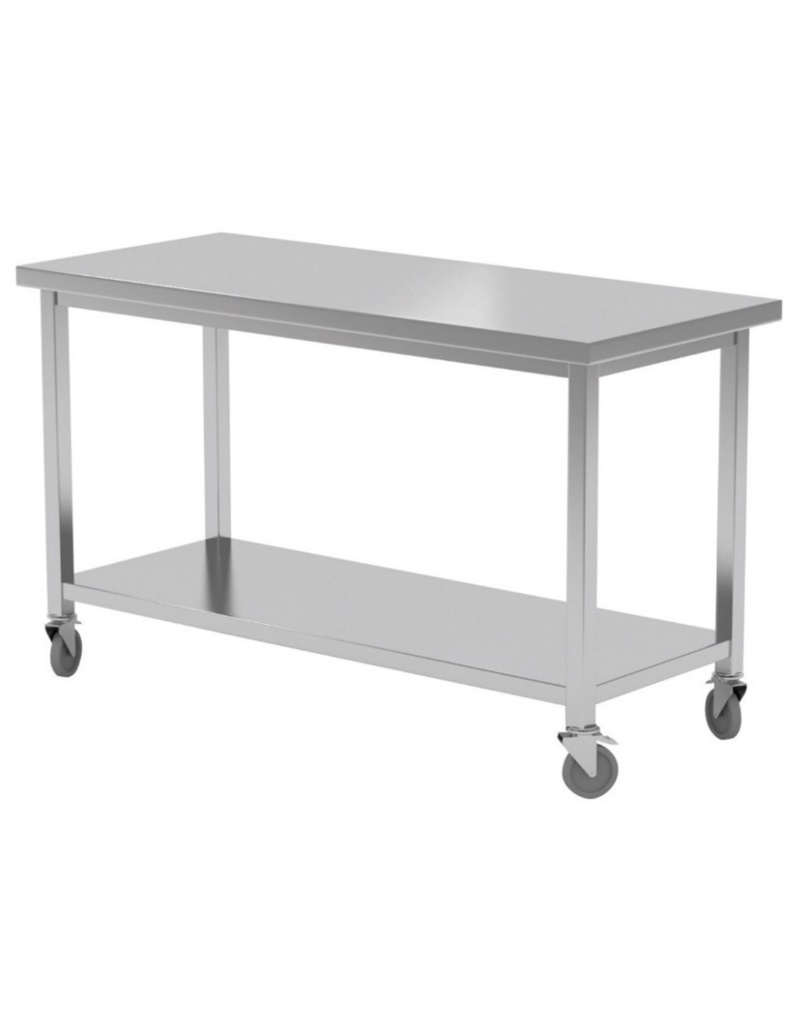 Werktafel met onderplank en wielen | 1000-1600mm breed | 600 of 700mm diep