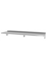Wandplank verstevigd vast model | met 3 beugels | 1600-2000mm breed | 300 of 400mm diep