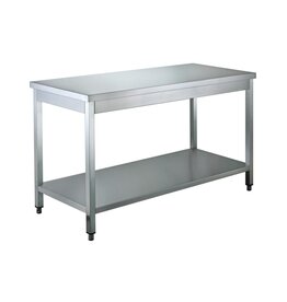 RVS Werktafel met bodemschap | Flat-pack | 120x70x(H)85cm