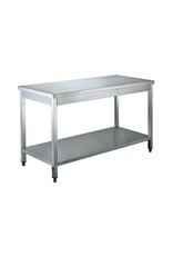 RVS Werktafel met bodemschap | Flat-pack | 70x70x(H)85cm