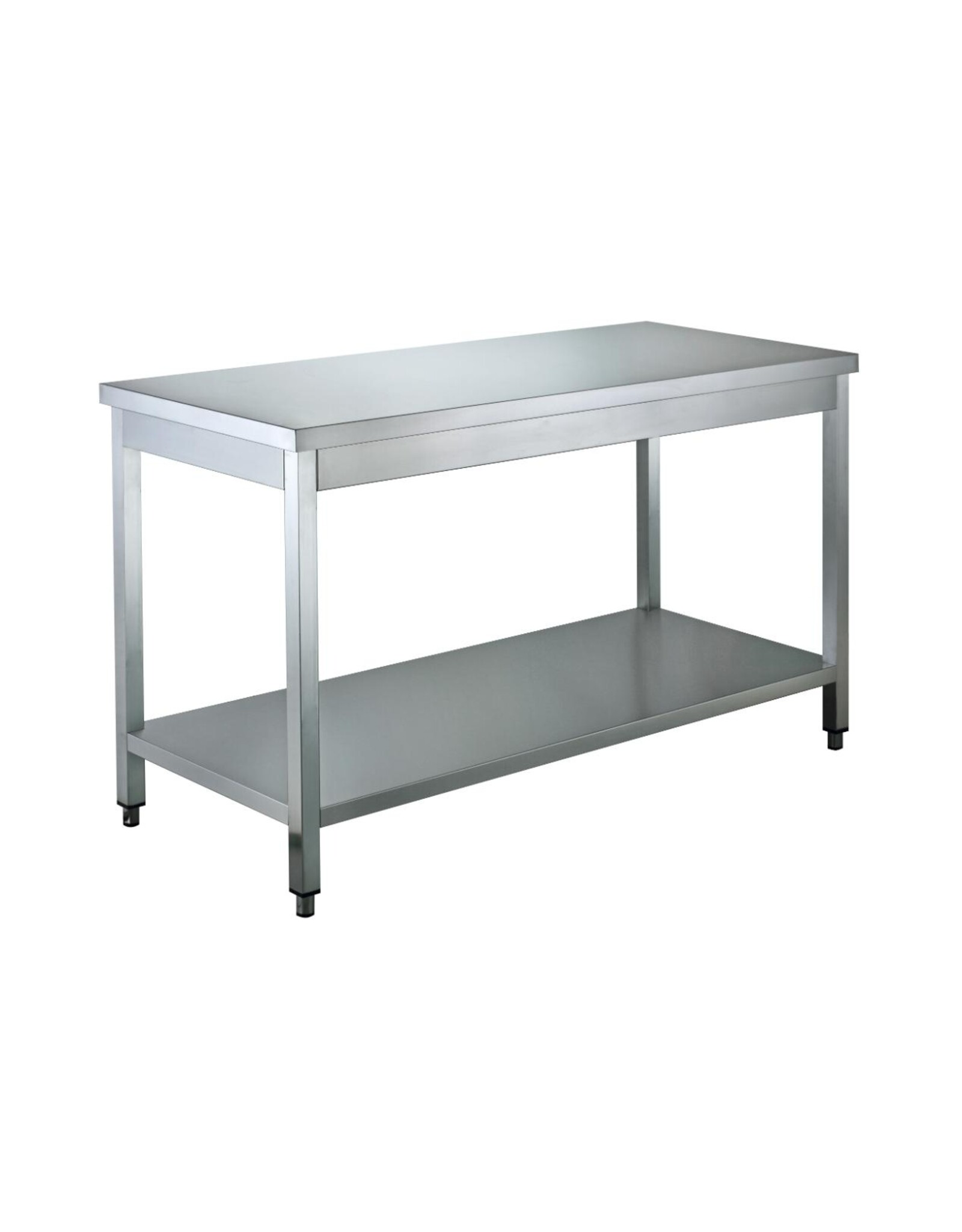 RVS Werktafel met bodemschap | Flat-pack | 60x70x(H)85cm