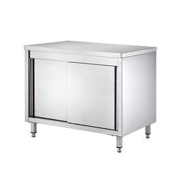 RVS Werkbank met schuifdeuren | 180x70x(H)85cm