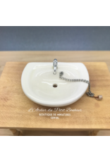 Evier salle de bain arrondi miniature 1:12
