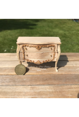 Petite commode 2 tiroirs (moulures) miniature 1:12