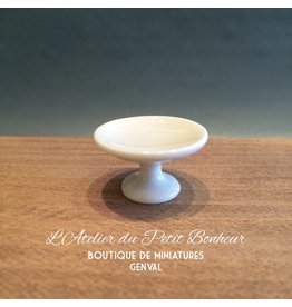 Plateau à tarte blanc miniature 1:12