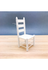 Chaise paillée blanche miniature 1:12