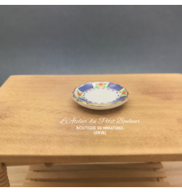 CI International Porcelain Assiette décorée miniature 1:12