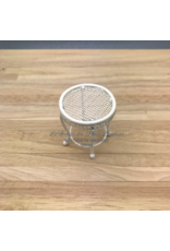 Table d’appoint métal blanc miniature 1:12