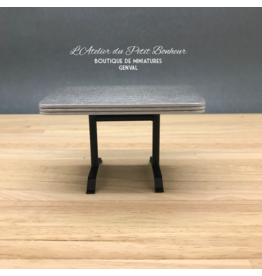 Table de bistrot rectangulaire miniature 1:12
