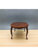 Table ovale sculptée merisier miniature 1:12