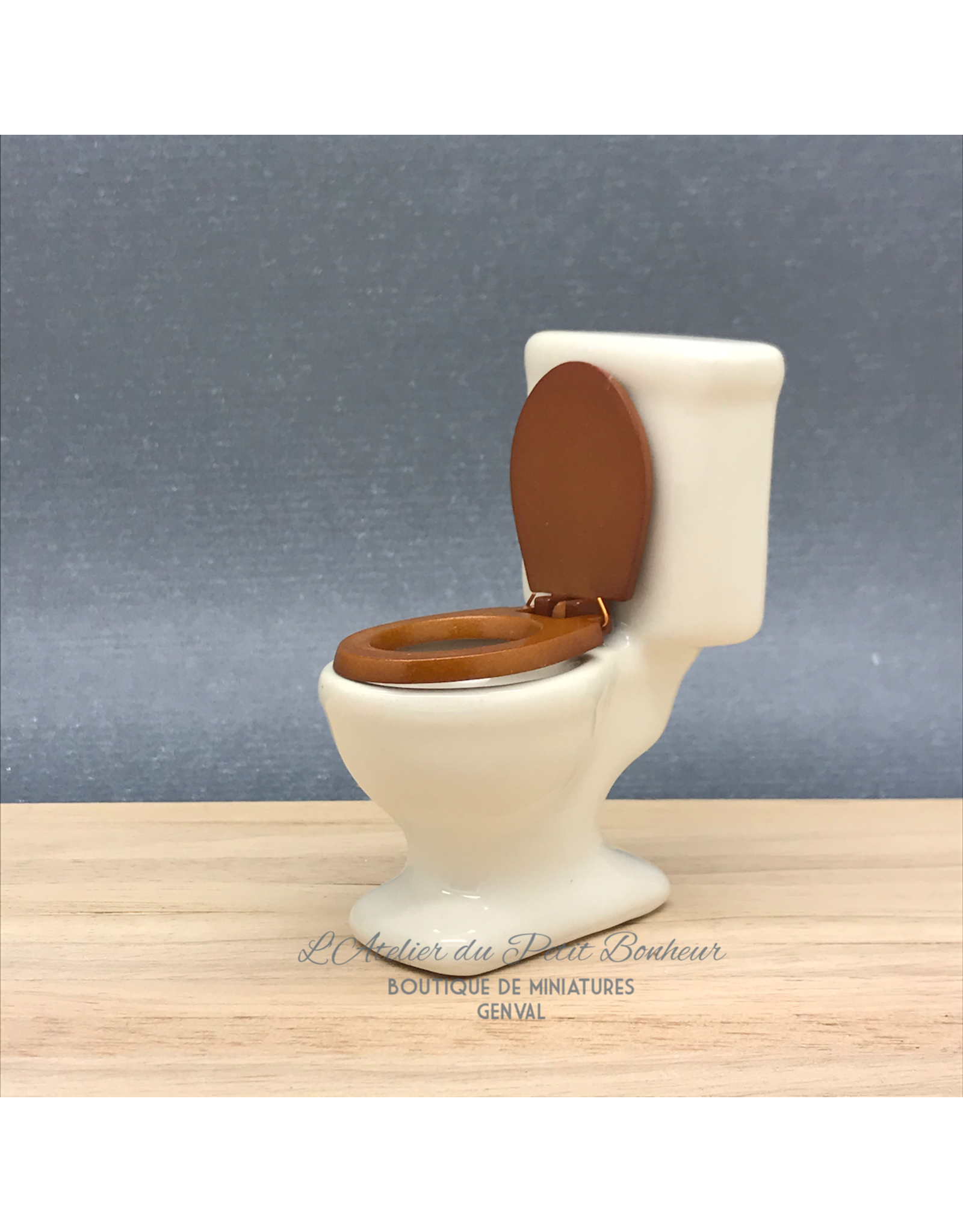 WC blanc porcelaine miniature 1:12