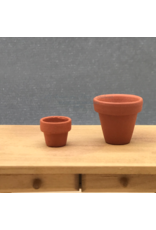 Grand pot de fleurs en terre cuite miniature 1:12