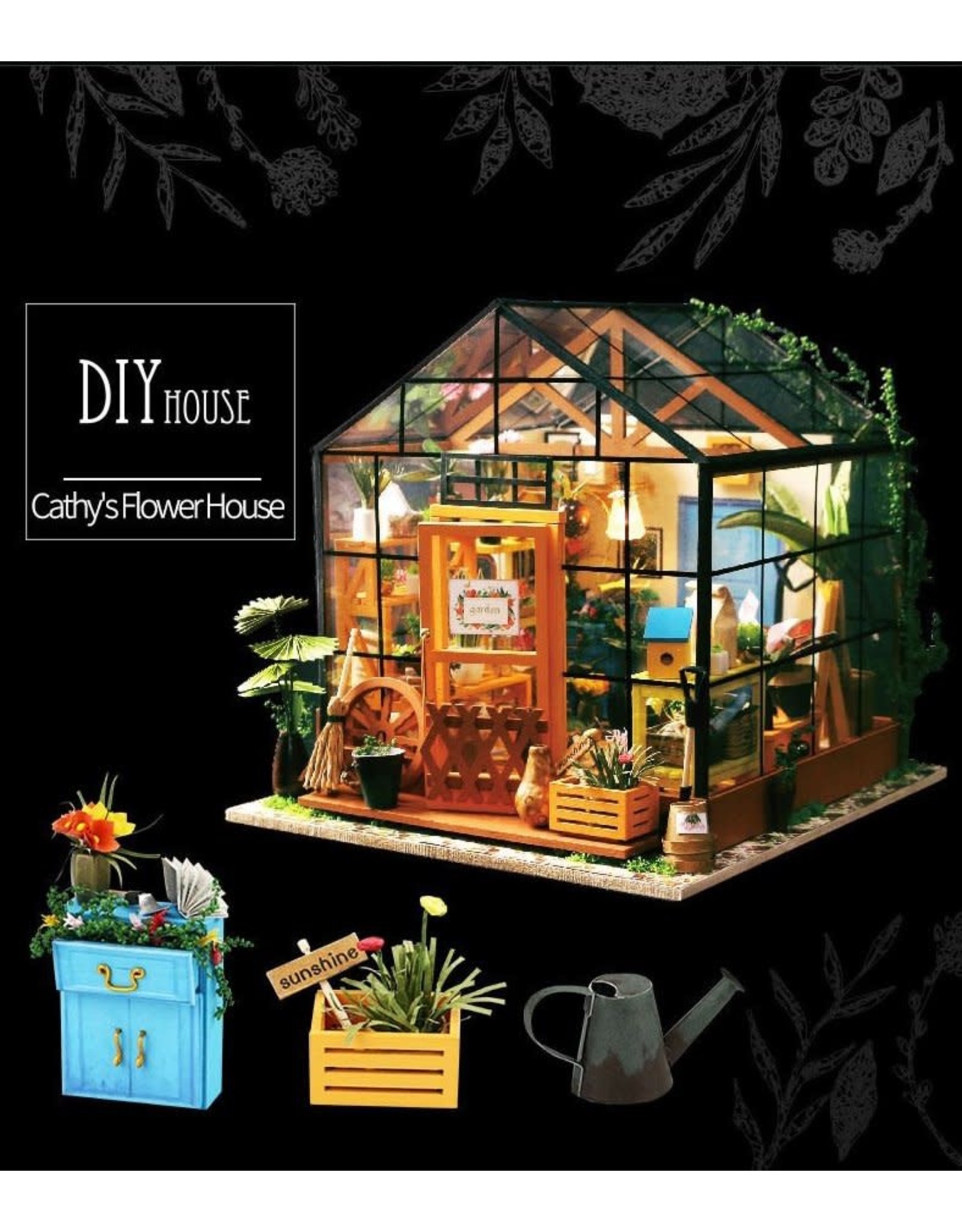 Rolife Cathy's Flower house DG104 - Rolife DIY Miniature Dollhouse