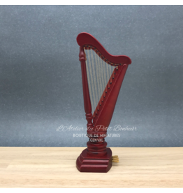 Harpe acajou, miniature 1:12