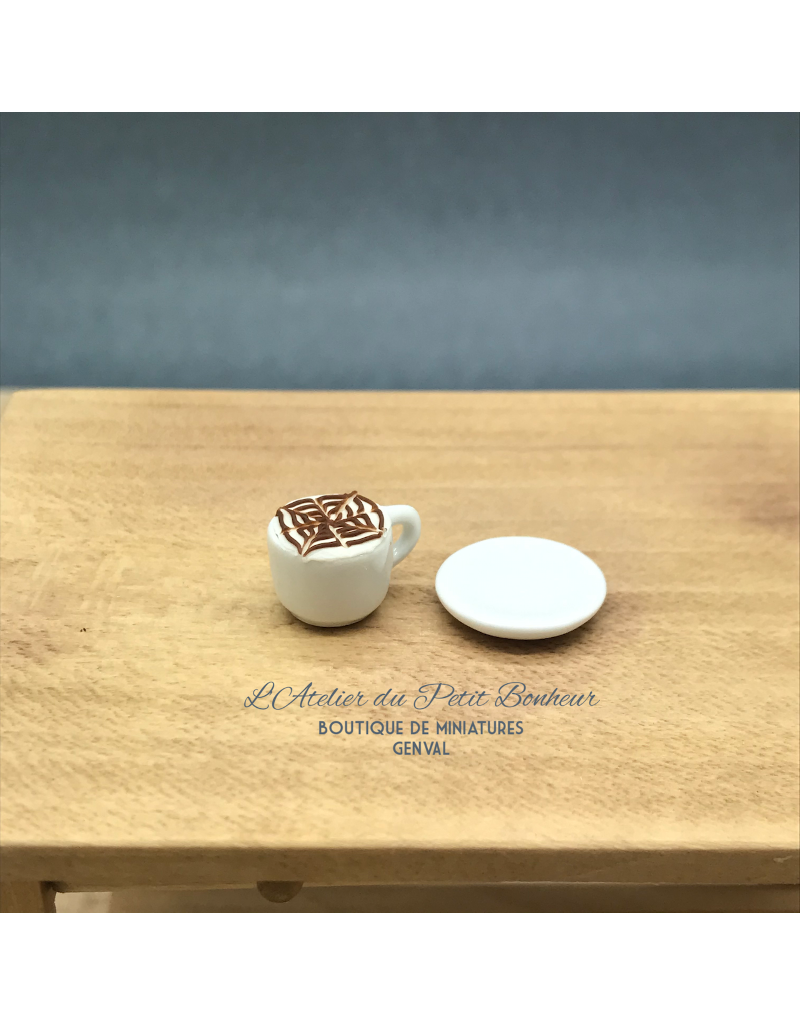 Tasse de cappuccino miniature 1:12