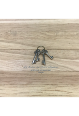 Trousseau de clés argentées miniature 1:12