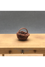 Petit panier brun miniature 1:12