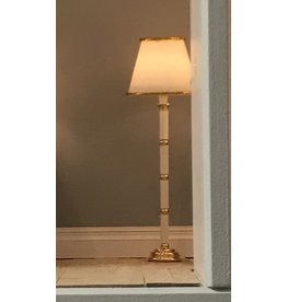 Lampadaire pied blanc miniature 1:12