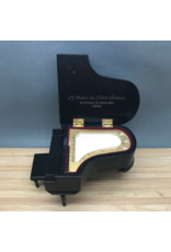 Piano à queue noir miniature 1:12