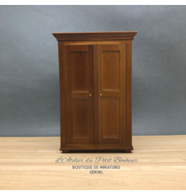 Armoire Louis Philippe noyer miniature 1:12