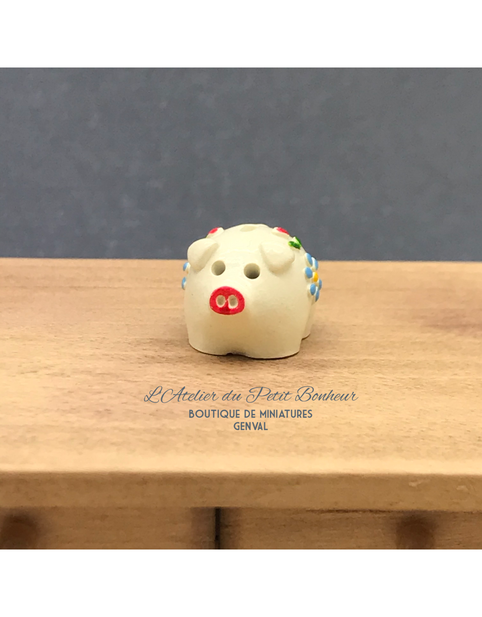 Tirelire cochon miniature 1:12