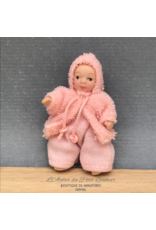 Bébé rose miniature 1:12