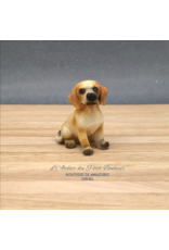 Beagle assis miniature 1:12