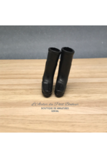 Bottes caoutchouc noir miniatures 1:12
