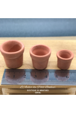 Pots de fleurs (3) miniatures 1:12