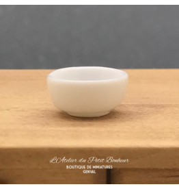 Petit bol blanc miniature 1:12