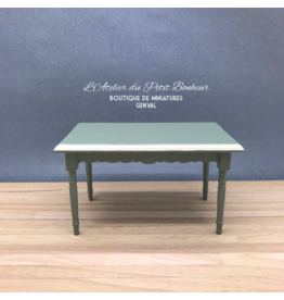 Table verte miniature 1:12