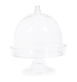 Rayher Minis-étagères en plastique avec cloche (grandes) 4 pièces