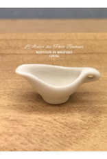 CI International Porcelain Saucière blanche miniature 1:12
