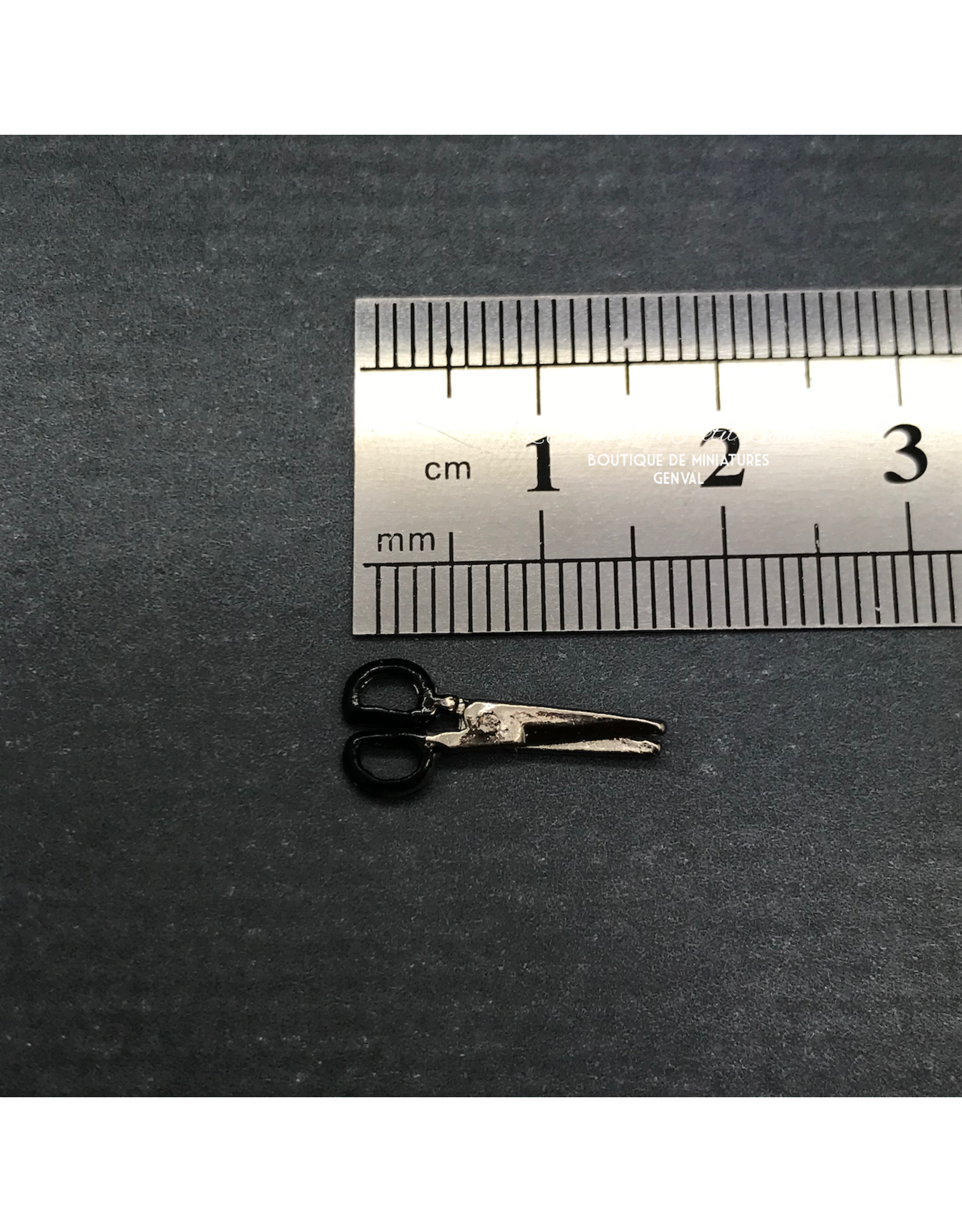 Ciseaux fonctionnels argentés miniature 1:12