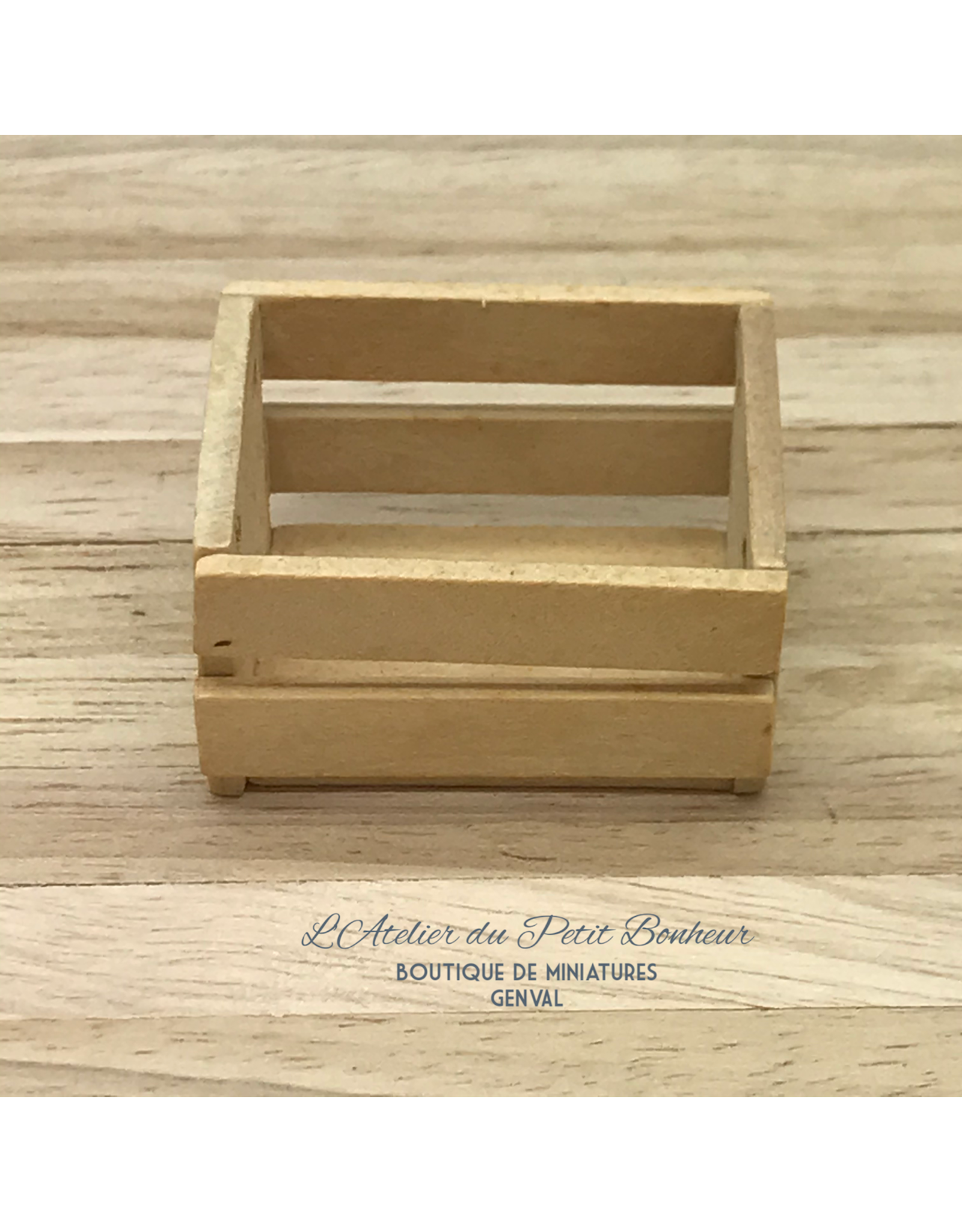 Cageot en bois (grand) miniature 1:12