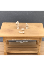 Quatre figurines de crèche miniatures 1:12