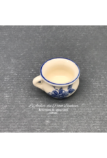 CI International Porcelain Pot de chambre blanc & bleu miniature 1:12